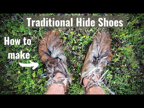 Animal Hide Shoes, Traditional to Scotland- Making and Testing | Cuaran, Pampooties, Bog-Shoes