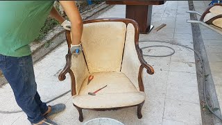 50 Yıllık Berjerleri Atılmak Üzereyken Yeniledik - Koltuk Döşeme, Zımp