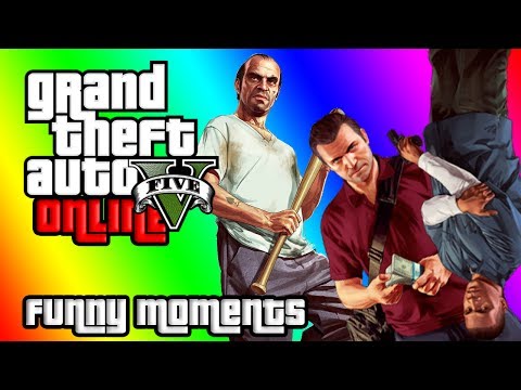 GTA 5 Online Funny Moments - Epileptic Firetruck, Vestra Dog Fight, Complete Randomness