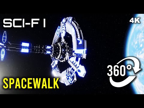 Spacewalk | Earth from the space in the not distant future | 360 VR Sci-fi Video