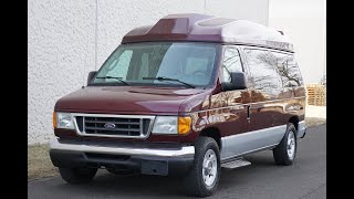 4K Review 2004 FORD E150 Hightop Handicap lift Van