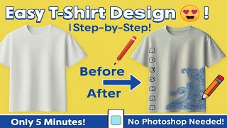 Easy T - Shirt Design ! / no photoshop needed / @DesigningSriLanka-u7w