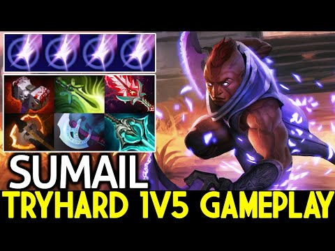 SUMAIL [Anti Mage] Randomed Hero Mid Tryhard 1v5 Gameplay Dota 2