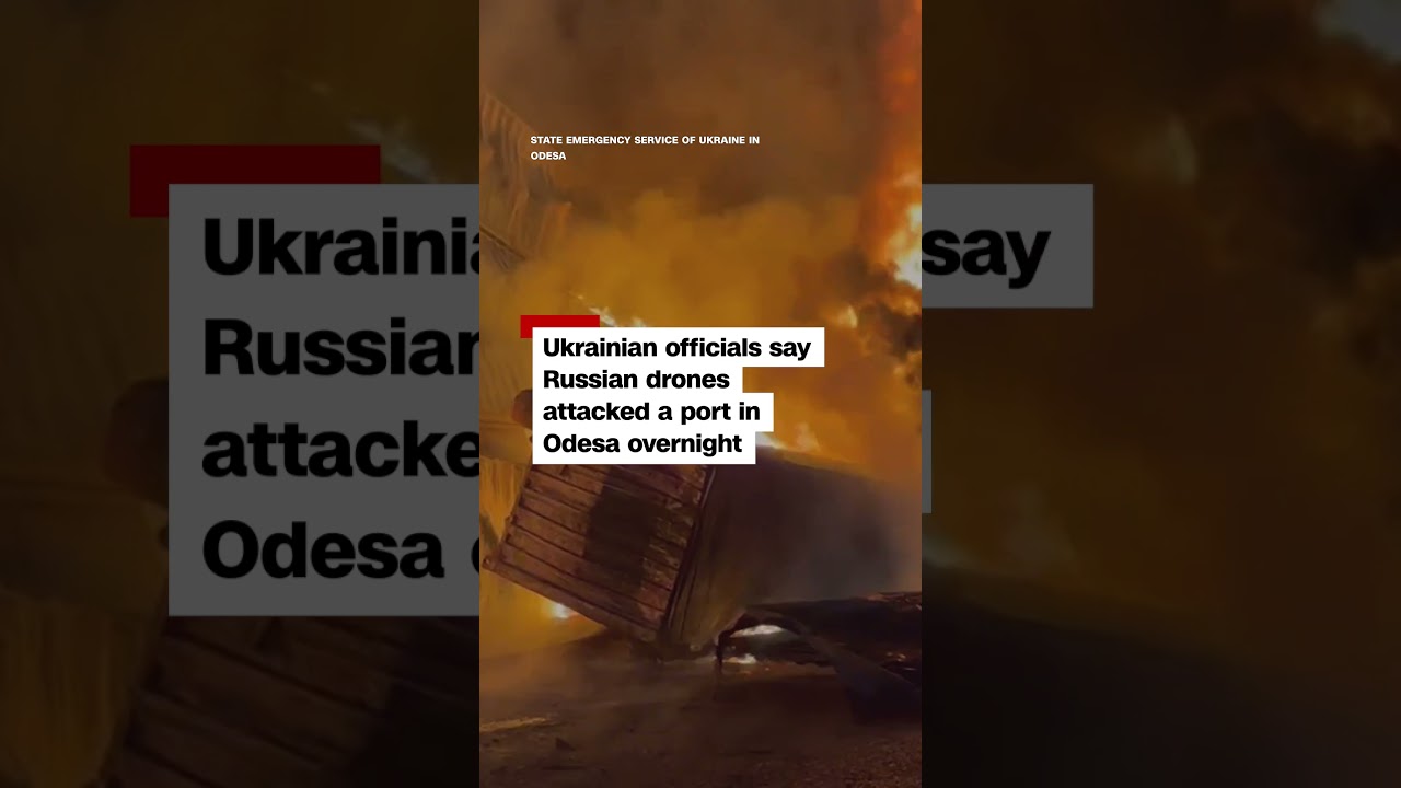 Russian drones attack port, Ukrainian officials say