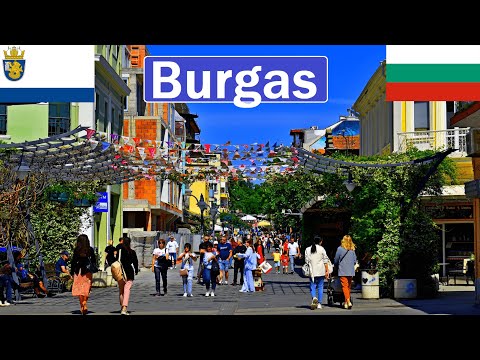 🇧🇬 Bulgaria, BURGAS Walking Tour 2024 [4K]