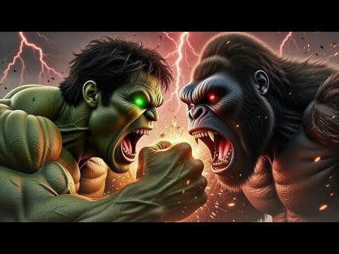 Epic Fury: Green Behemoth vs. Savage Primate Showdown #hulk #primate #showdown 