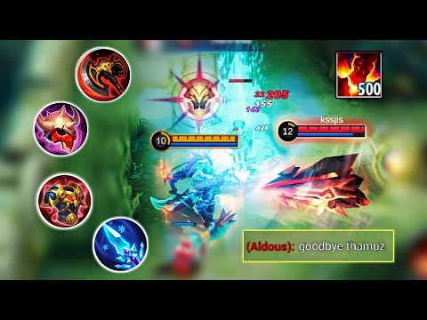 THAMUZ HYBRID BUILD VS 500 STACK ALDOUS - MLBB