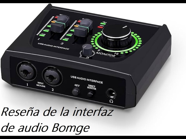 Vídeo relacionado con BOMGE Mini interfaz de audio USB de 2 canales para grabación, transmisión y podcasting, con alimentación fantasma XLR/48V, audio de calidad de estudio para guitarrista, vocalista,