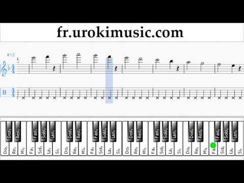 Comment Jouer du Piano (main droite) Besame Mucho Tab Tablature Partie#1 Exerce um-b829