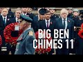 Big Ben: Big Ben Chimes 11 on Remembrance Day | Remembrance Day 2023 | Big Ben Clock | London, Uk