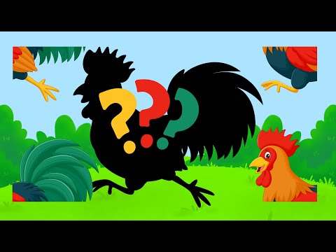 🧩 Puzzle- Zwierzęta na farmie 🐷 Odgadnij cień 🐔 Edukacyjna zabawa dla dzieci🐴 Zwierzęta wiejskie