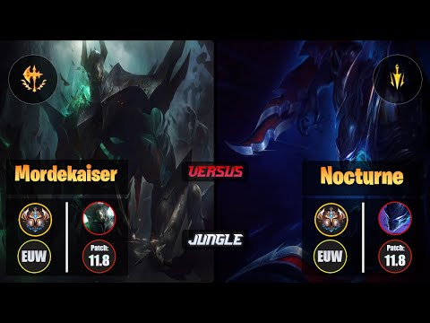 Challenger MORDEKAISER [Conqueror] (Jungle) VS  NOCTURNE - Challenger EUW Patch 11.8