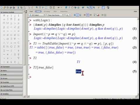Aussagenlogik in Maple und Wolfram Alpha
