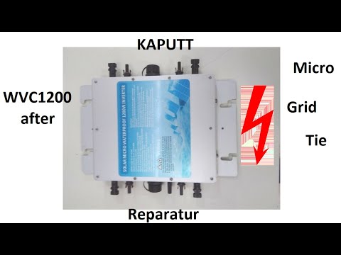 WVC 1200 PART_1 Micro Grid Tie  Inverter mit Funk - Zerlegt , Begutachtung - Reparatur - Esp8266