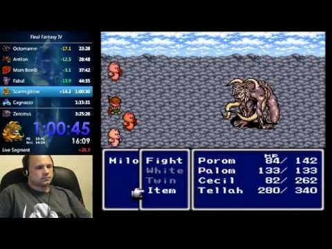 Final Fantasy IV Speedrun (No Stairs Glitch) - 3:21:55