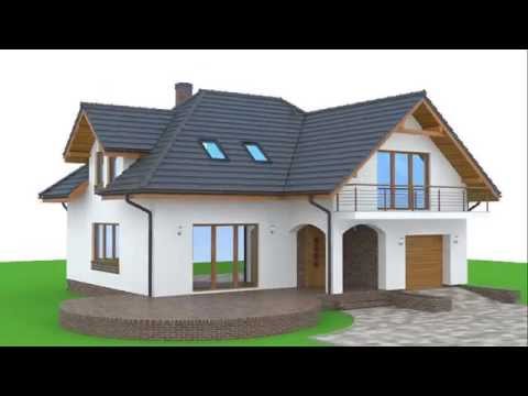 Projekt domu Sławków mały G - Wizualizacja 3D