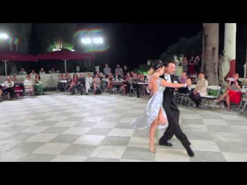  Valeria Maside  and  Anibal Lautaro  are  dancing  to  the  tango  "  Esta Noche De Luna  "  by  Osvaldo Pugliese  at  Todos Tango Festival  in  2016