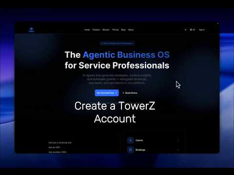 Create a TowerZ account to manage your business