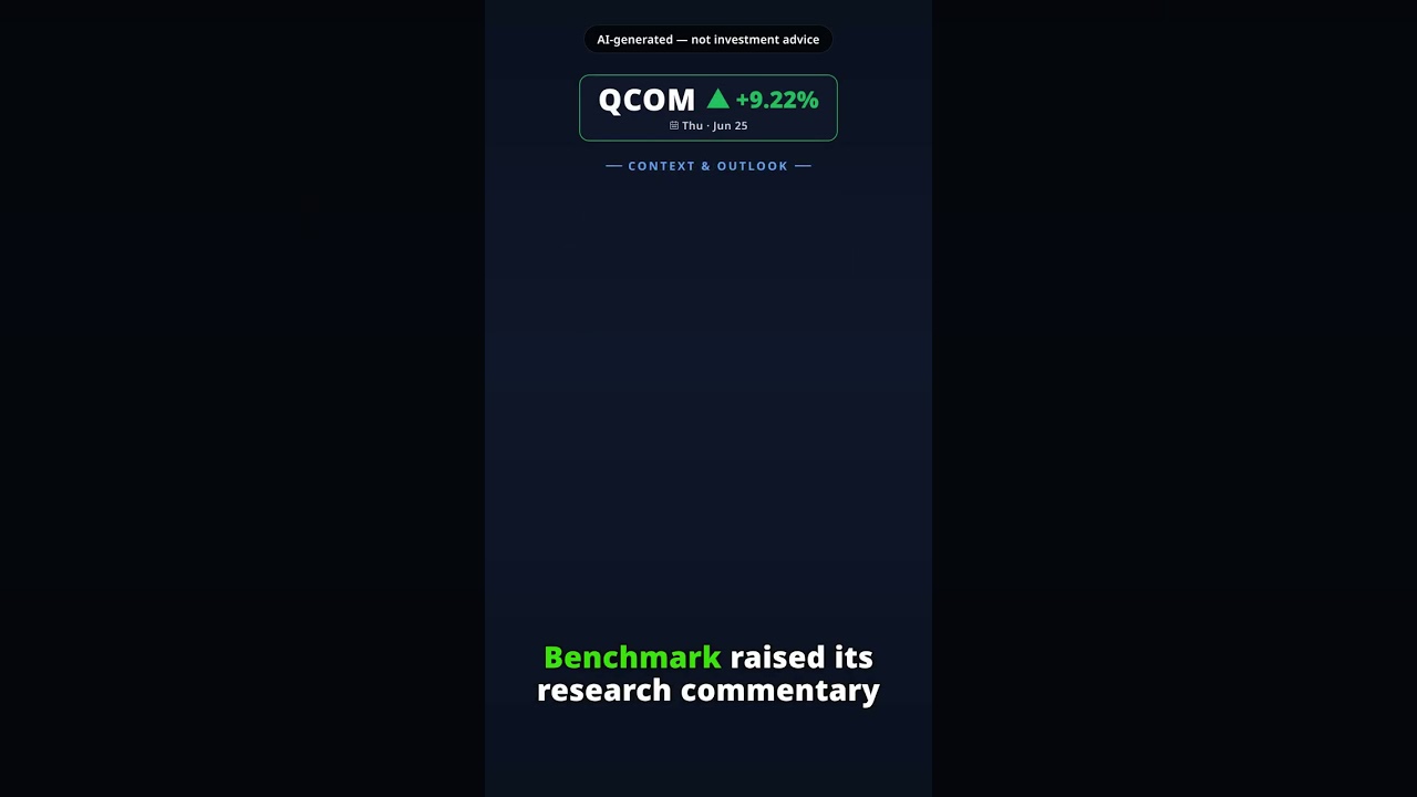 Why Is Qualcomm Stock Spiking Today? QCOM +9.22% (Jun 25) — Data Center AI Upgrades