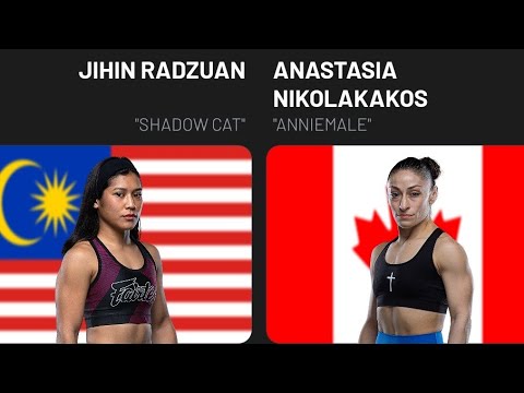 Jihin Radzuan vs Anastasia Nikolakakos full fight