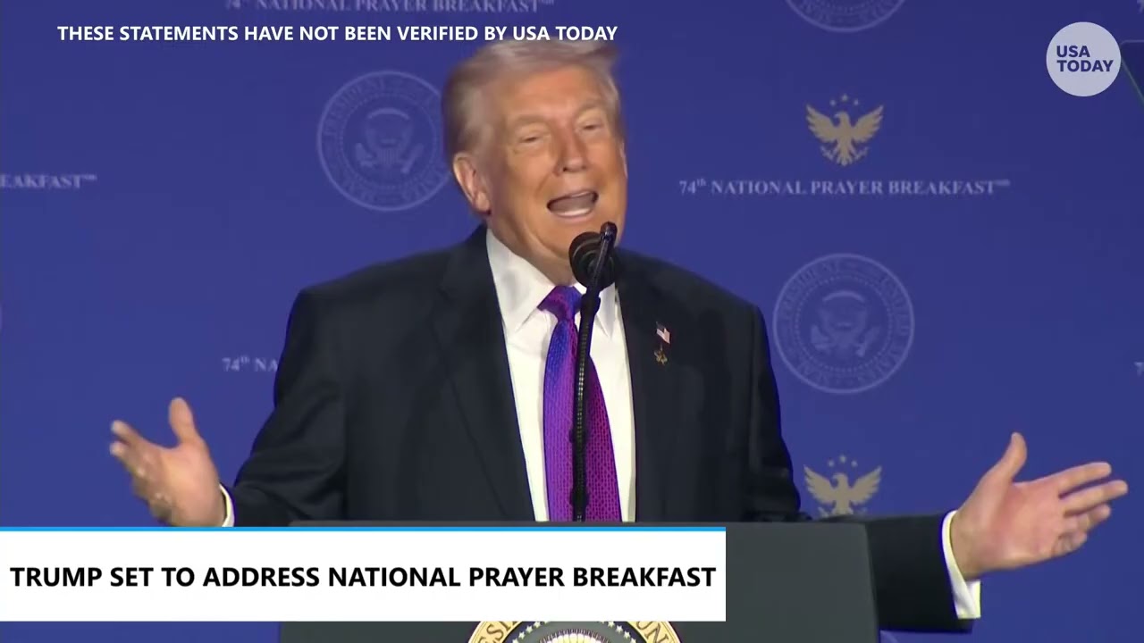 Donald Trump's full speech at National Prayer Breakfast 2026 in DC touts religious freedom