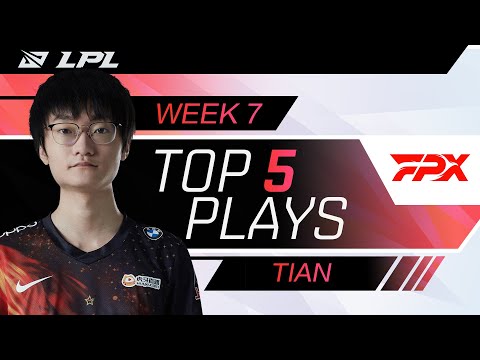 LPL Top 5 Plays | Tian you beauty! | 2021 Summer Split Week 7