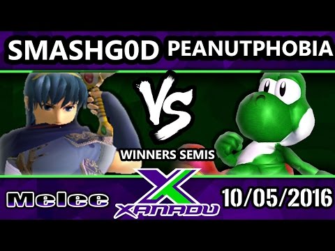 S@X 170 - SmashG0D (Marth) Vs. Peanutphobia (Yoshi) SSBM Winners Semis - Smash Melee