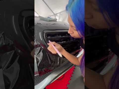 Mercedes grill delete 😇 #shorts #short #texas #video #vinylwrap #wrappedcar