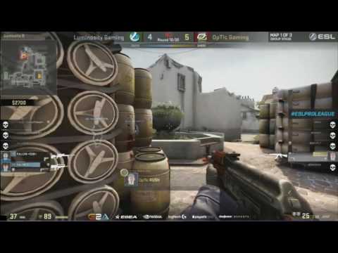 CS:GO - RUSH Sick 1 vs 4 Clutch vs Luminosity Gaming @ ESL Pro League