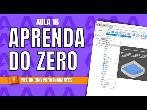 Curso Fusion 360 - Extrude - Aula 16 - Curso Fusion 360 Completo