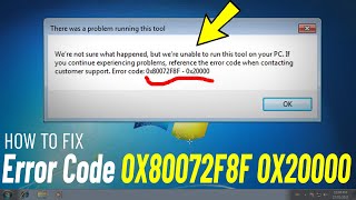 Download the video "Fix 0X80072F8F 0X20000 Error Media Creation Tool | How To Solve Issue Code 0x80072F8F (100% Working)"