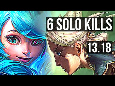 GWEN vs CAMILLE (TOP) | 6 solo kills, 300+ games | KR Master | 13.18