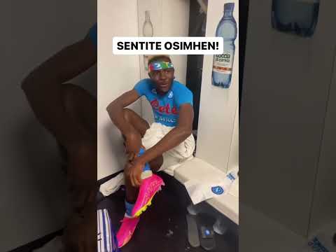 🎭SENTITE OSIMHEN DOPO LA VITTORIA DELLO SCUDETTO DA PARTE DEL NAPOLI!💙 #shorts