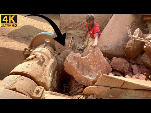 Big Rock Jaw Crusher Machine in Action | Powerful Stone Crushing ASMR Sounds