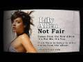 Lily Allen Not Fair Official Audio