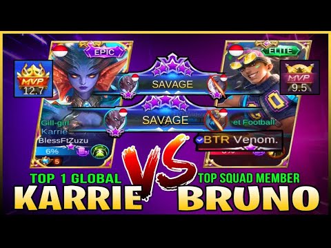 Savage! Savage! Bad start Comeback! Top 1 Global Karrie BlessFtZuzu vs. Top Squad Member BTR Venom