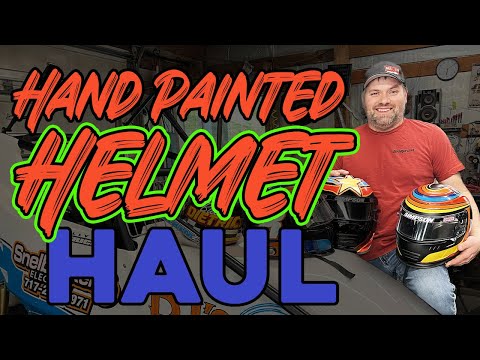 **NEW** Old school freshly hand painted Simpson Race Helmet Haul - Dirt Track Sprint Car Racing