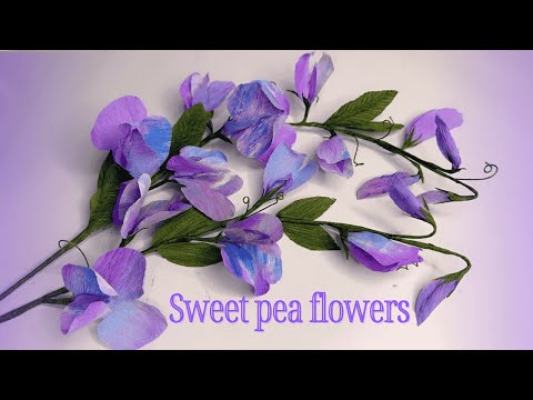 Learn to Craft Gorgeous Crepe Paper Sweet Pea Flowers!