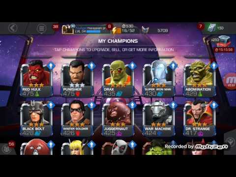 Marvel Contest Of Champions levelling up my spidey miles morales lvl 30
