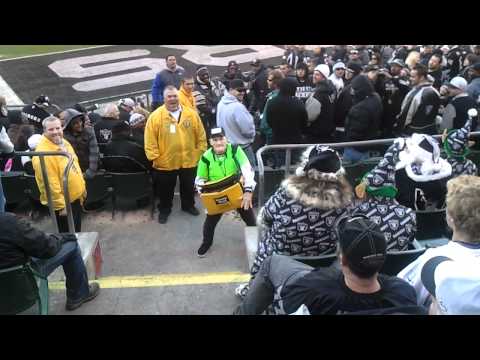 Old Man Vendor Dances at Raider Game
