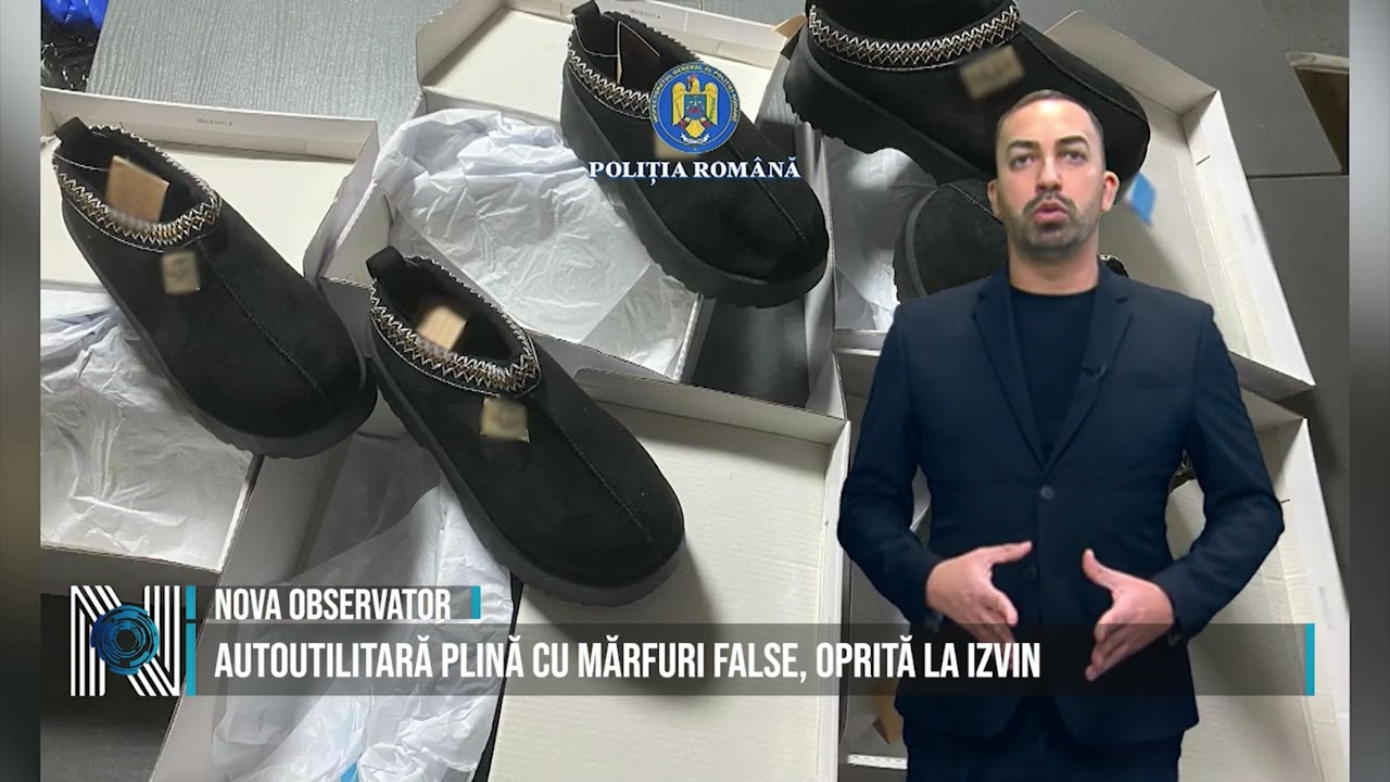 AUTOUTILITARĂ PLINĂ CU MĂRFURI FALSE, OPRITĂ LA IZVIN
