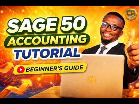 A step-by-step beginner's tutorial demonstrating how to use Sage 50 accounting software for tasks like invoicing and financial management.