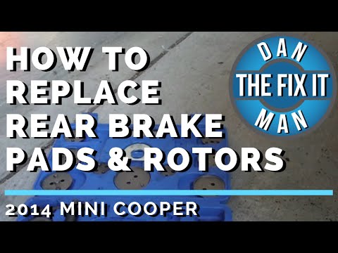 2014 MINI COOPER - HOW TO REPLACE REAR BRAKE PADS & ROTORS - DIY