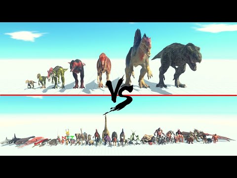 Carnivore Dinosaurs Vs All Units ARBS | Animal Revolt Battle Simulator