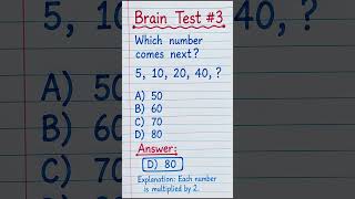 Brain Test #3 | Which Number Comes Next? 🧠