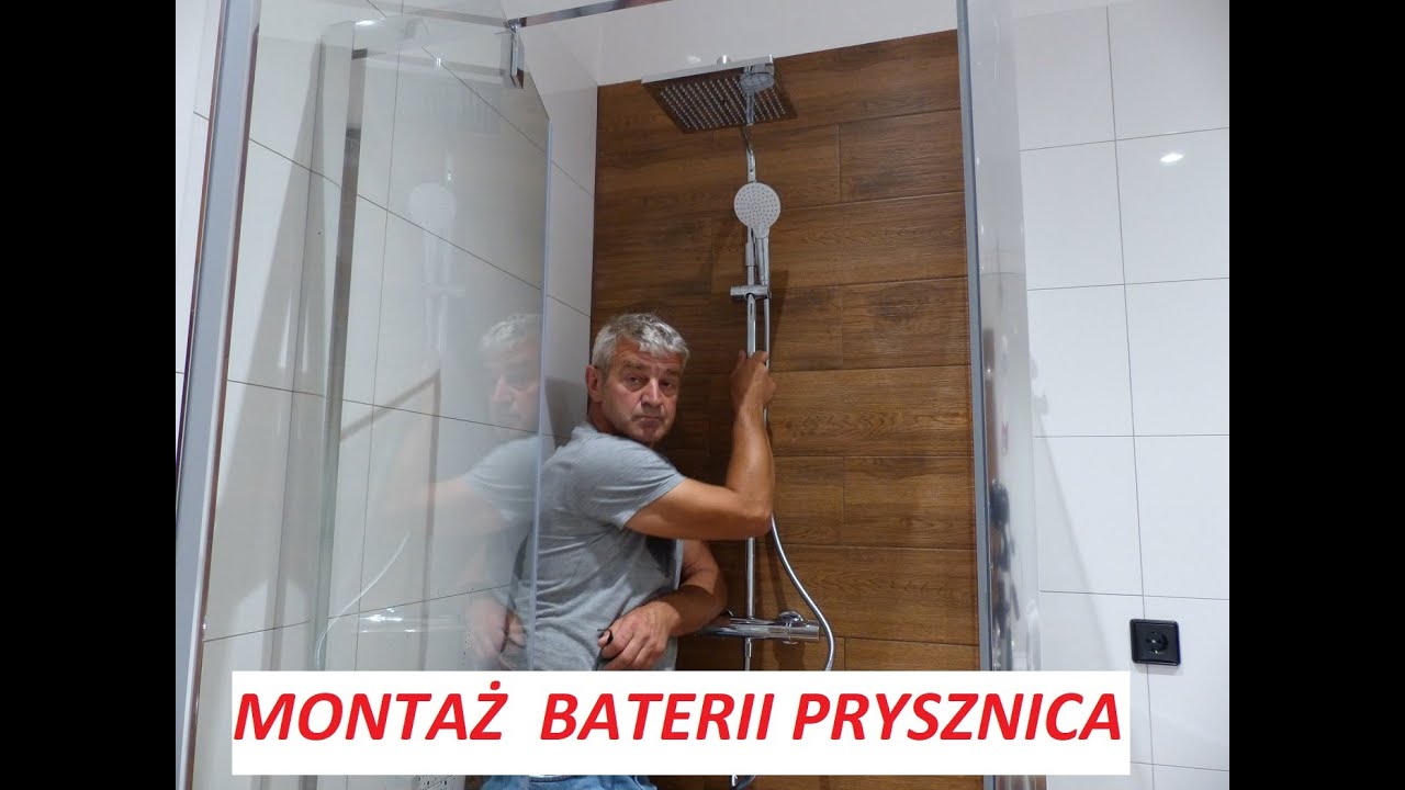Montaż baterii prysznicowej, termostatycznej..Wypadek przy pracy.