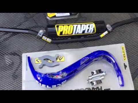 Pro Taper SE bars and Acerbis hand guards install WR250r