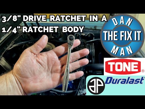 3/8" Drive Ratchet Head in 1/4" Ratchet Body - TONE, Duralast, Astro Tool - Compact Ratchets Review