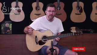 Video thumbnail for Martin OM-28E Modern Deluxe guitar demo in Stageshop by Stageshop