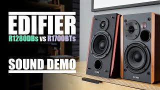Edifier R1280DBs  vs  Edifier R1700BTs  ||  Sound Comparison